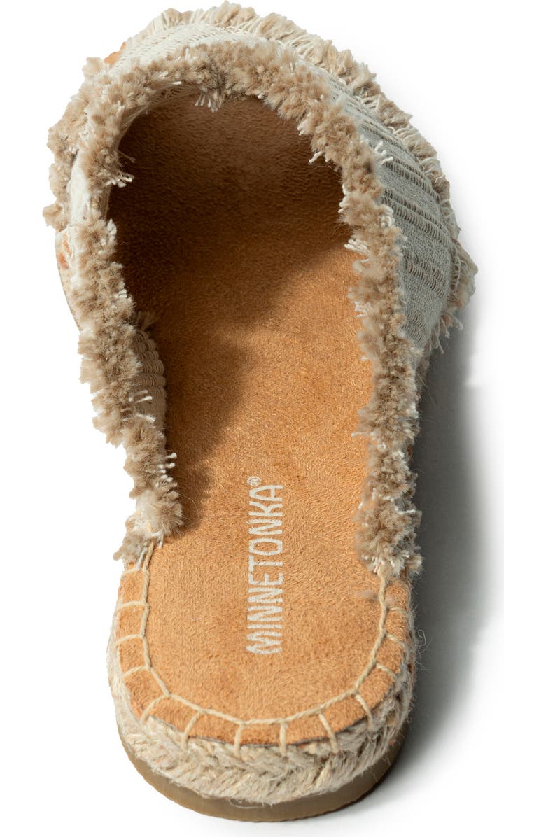 Minnetonka Pepper Sandal, Alternate, color, Taupe Stripe