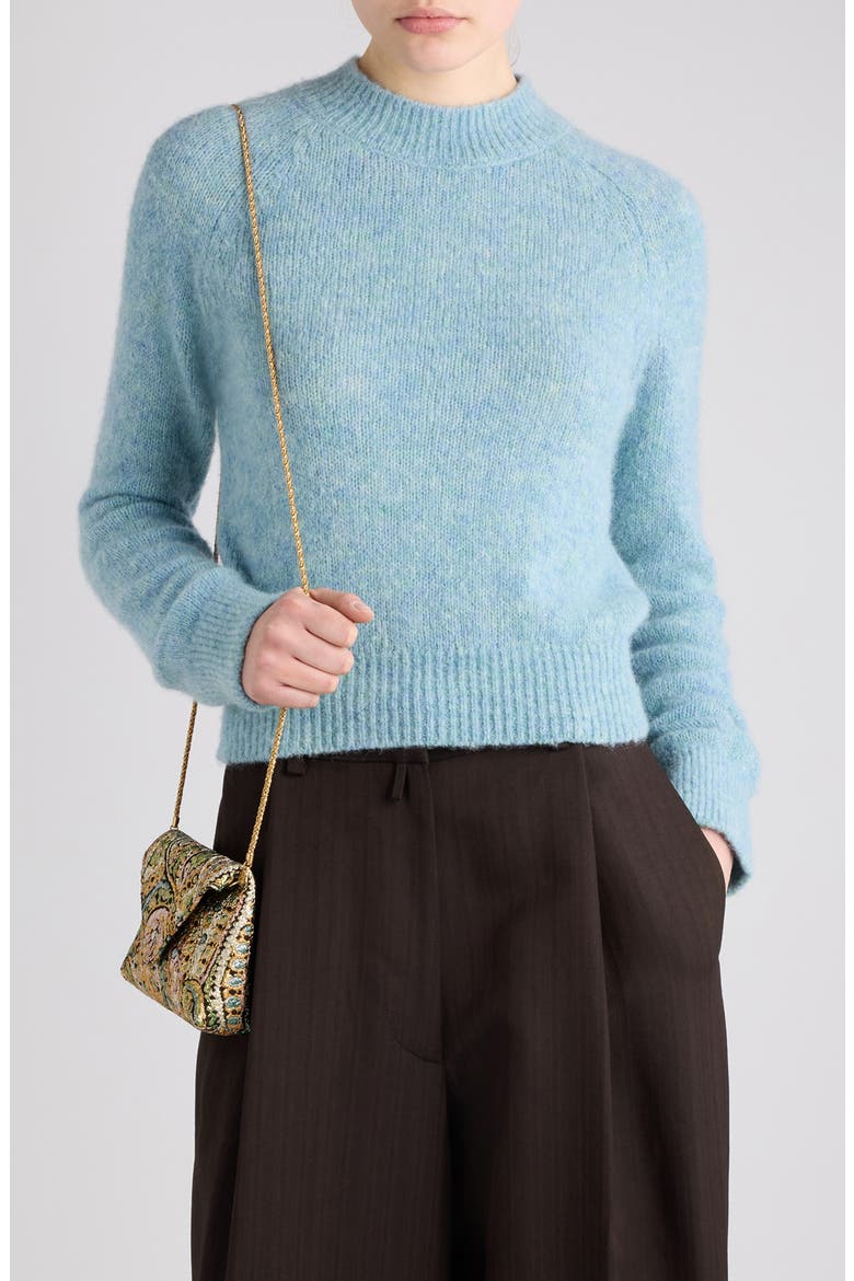 Texas Alpaca and Wool Pullover Sweater, Main, color, LIGHT BLUE
