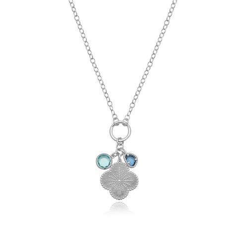 Clover Blue Charm Necklace