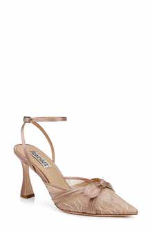 Badgley Mischka Collection Josie Ankle Strap Pointed Toe Pump
