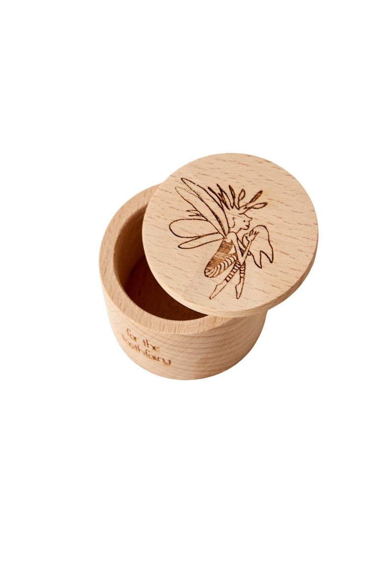 Etched Wooden Tooth Fairy Pot, Main, color, Natural