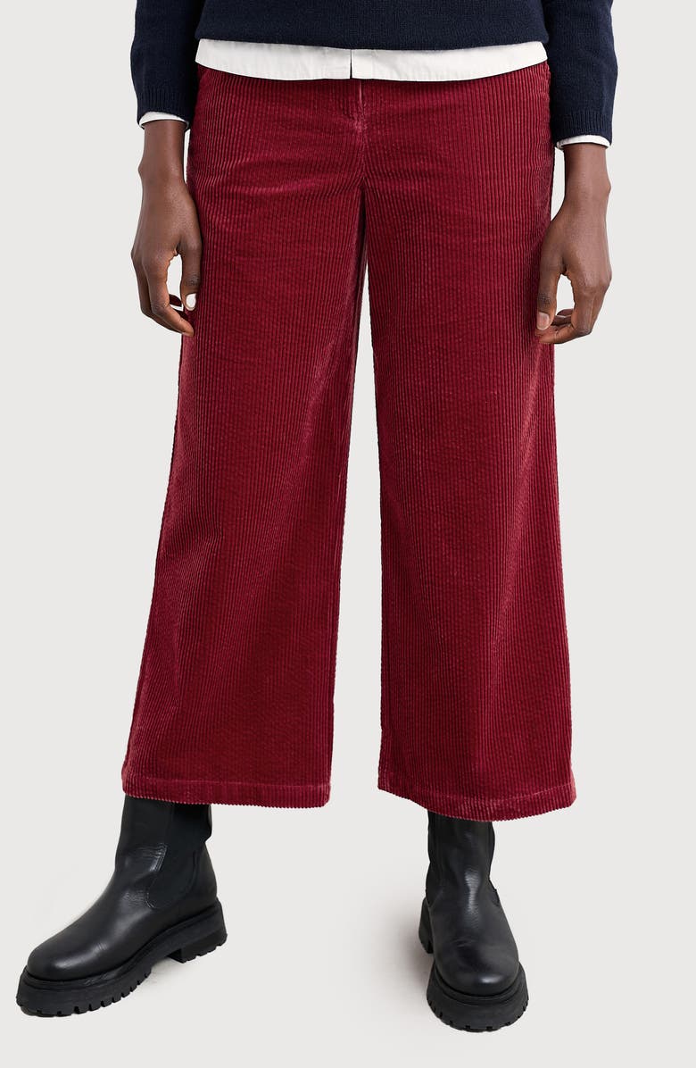 Seasalt Cornwall Asphodel Crop Wide Leg Corduroy Pants, Main, color, 