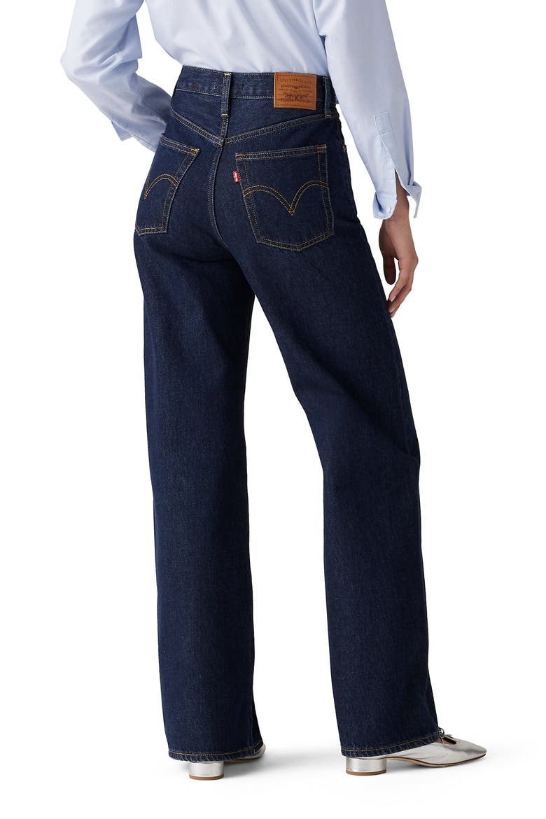Ribcage High Waist Wide Leg Jeans, Alternate, color, SHADED VIEW