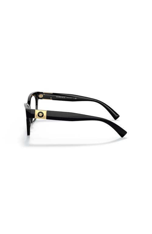 Versace 53mm Cat Eye Optical Glasses In Black