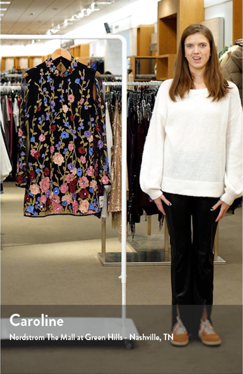 Astrida Embroidered Long Sleeve Minidress, sales video thumbnail