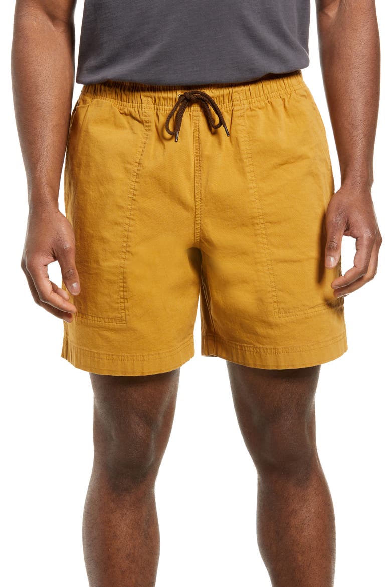 Dry Falls Drawstring Shorts, Main, color, MUSTARD