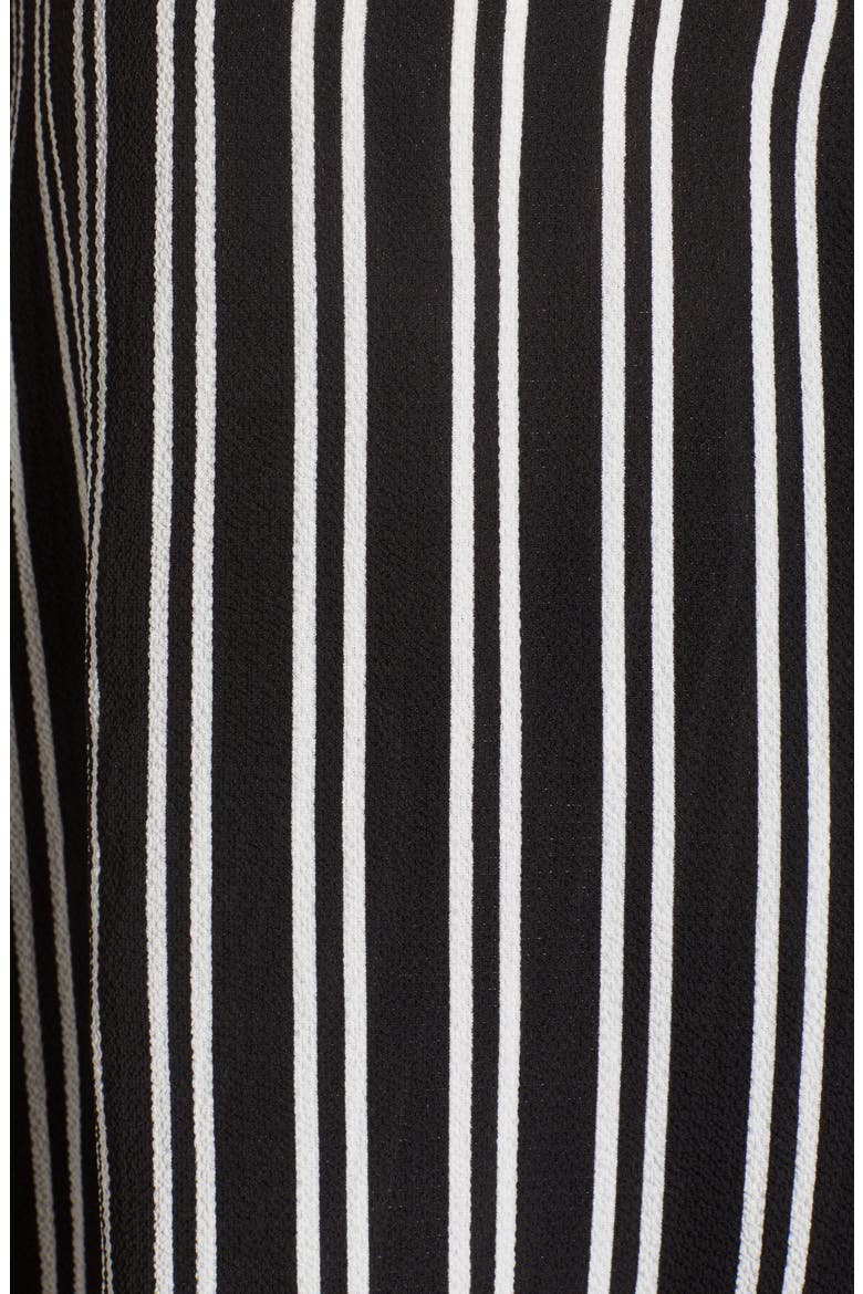 Bell Sleeve Wrap Top, Alternate, color, BLACK/WHITE STRIPE