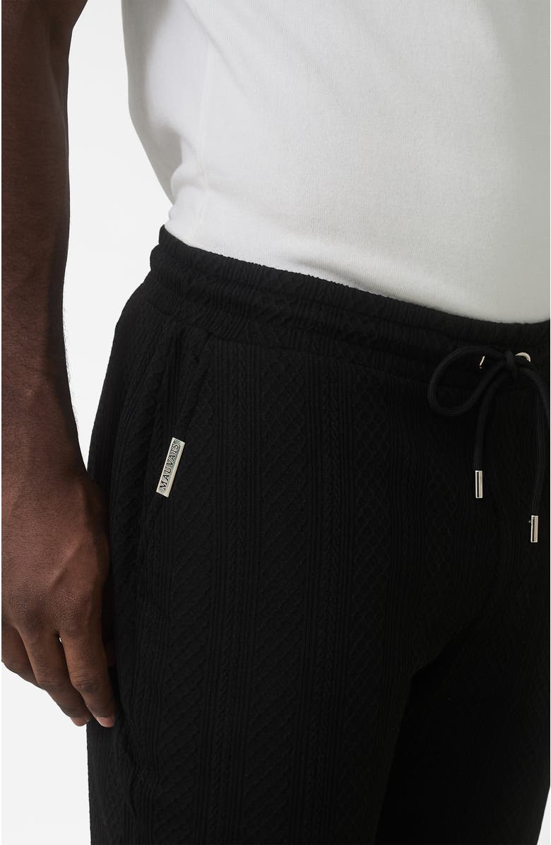 MAUVAIS Tanami Textured Stretch Slim Shorts, Alternate, color, Black