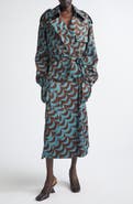 Dries Van Noten Moon Print Trench Coat