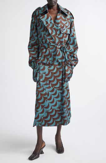Moon Print Trench Coat