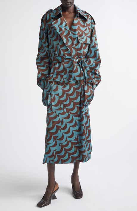 Moon Print Trench Coat