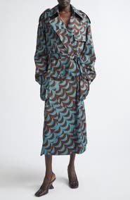 Dries Van Noten Moon Print Trench Coat