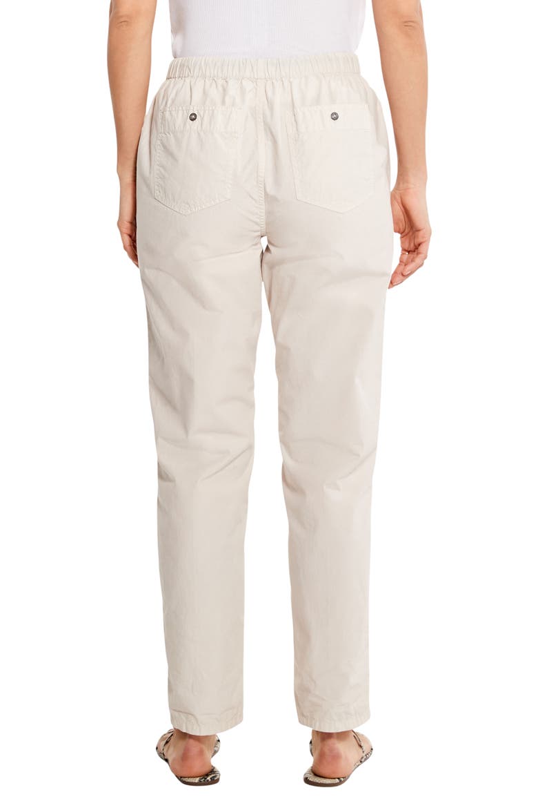 Relaxed Cotton Poplin Drawstring Pants, Alternate, color, COBBLESTONE