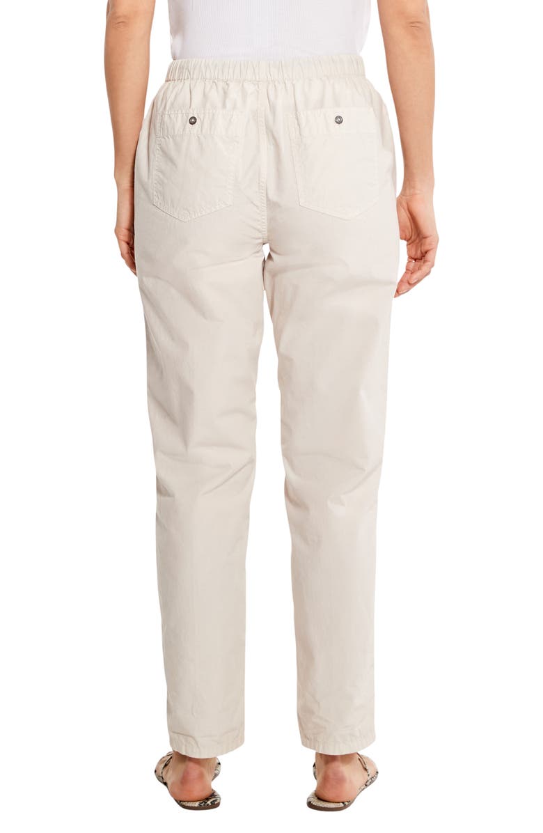 NIC+ZOE Relaxed Cotton Poplin Drawstring Pants, Alternate, color, Cobblestone