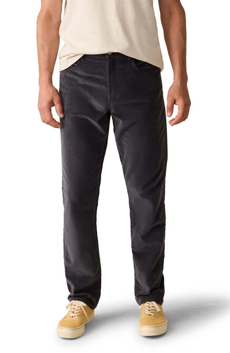 Faherty Stretch Corduroy Pants, Main, color, Washed Charcoal