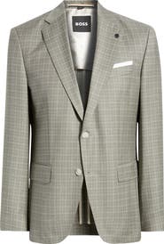 BOSS Hutson Plaid Wool Sport Coat