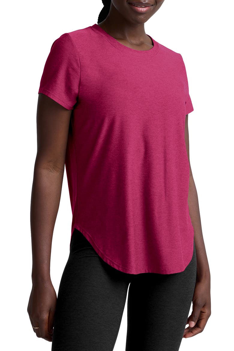On the Down Low T-Shirt, Main, color, SANGRIA HEATHER
