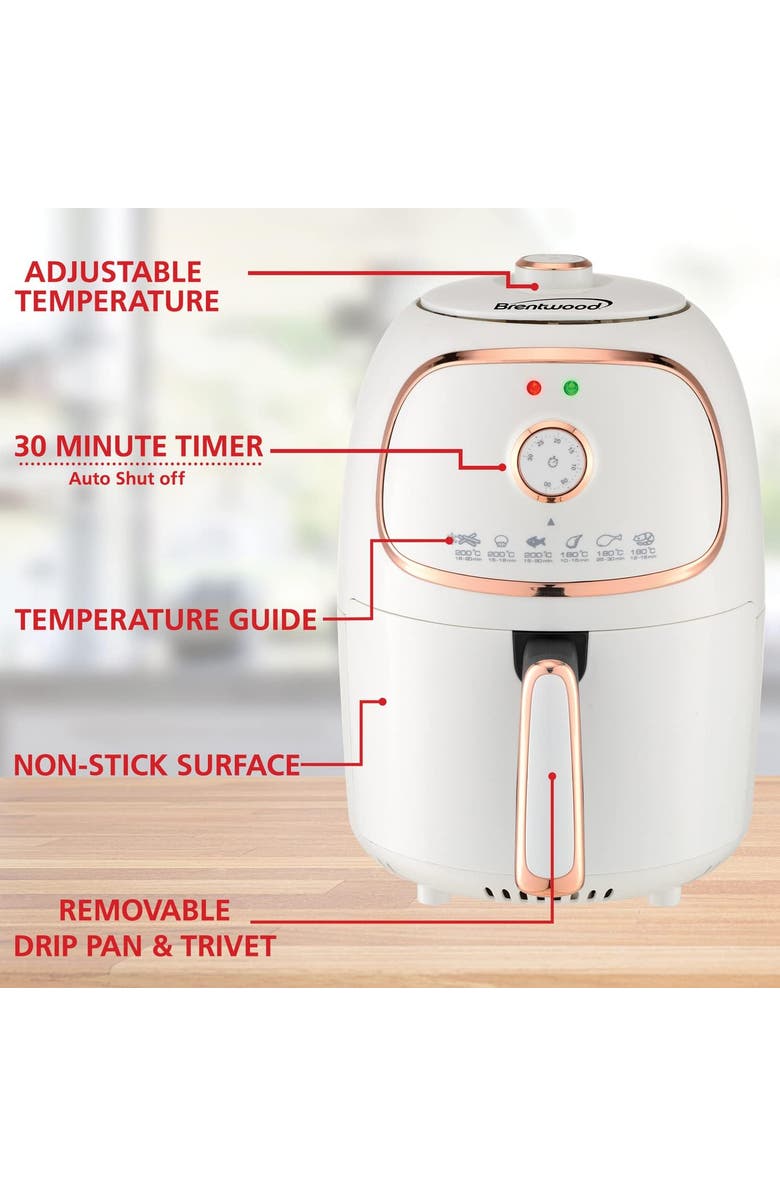 Brentwood 2qt Electric Air Fryer, Alternate, color, White