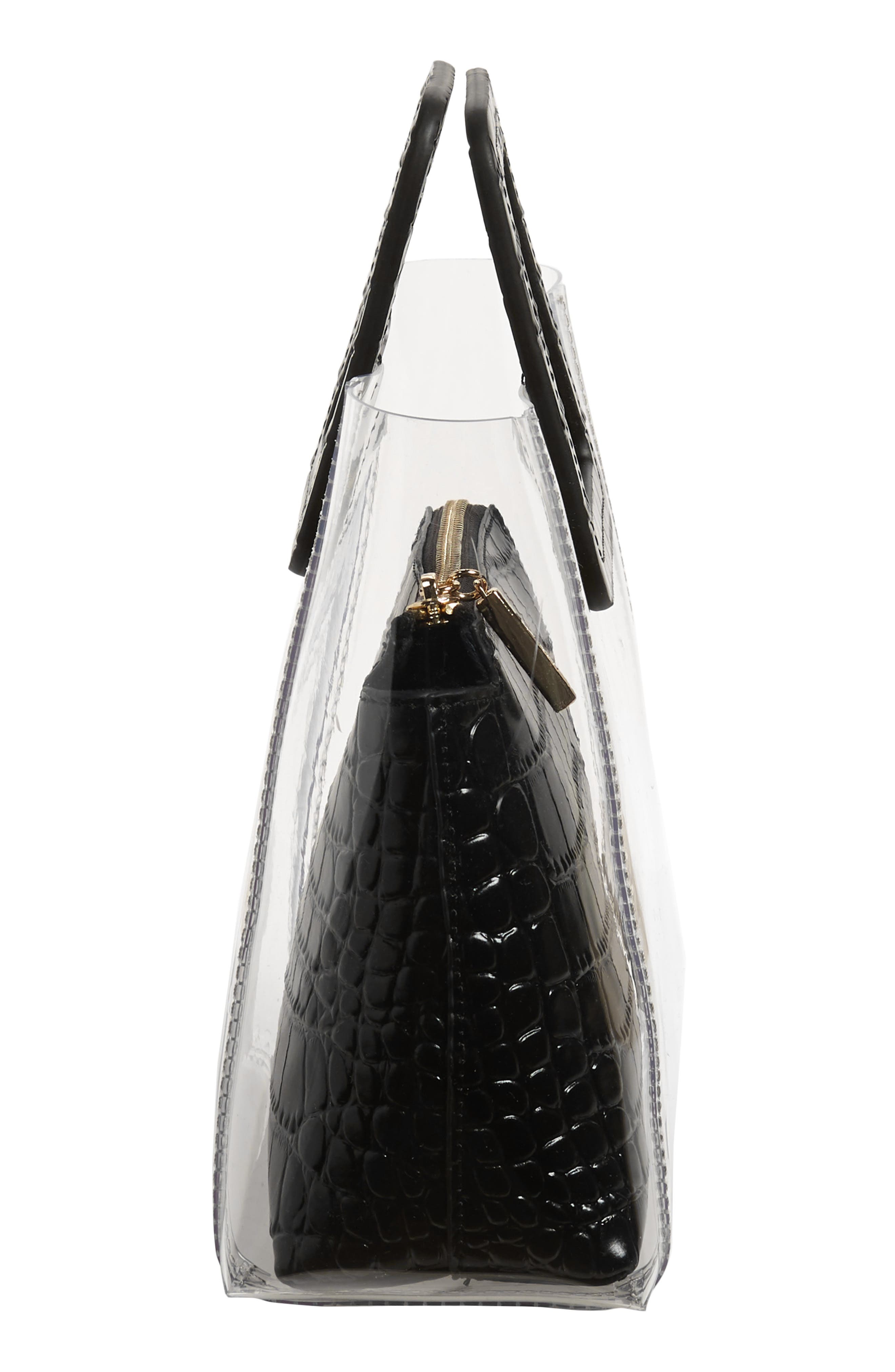 STAUD Mini Shirley Transparent Handbag, Alternate, color, 