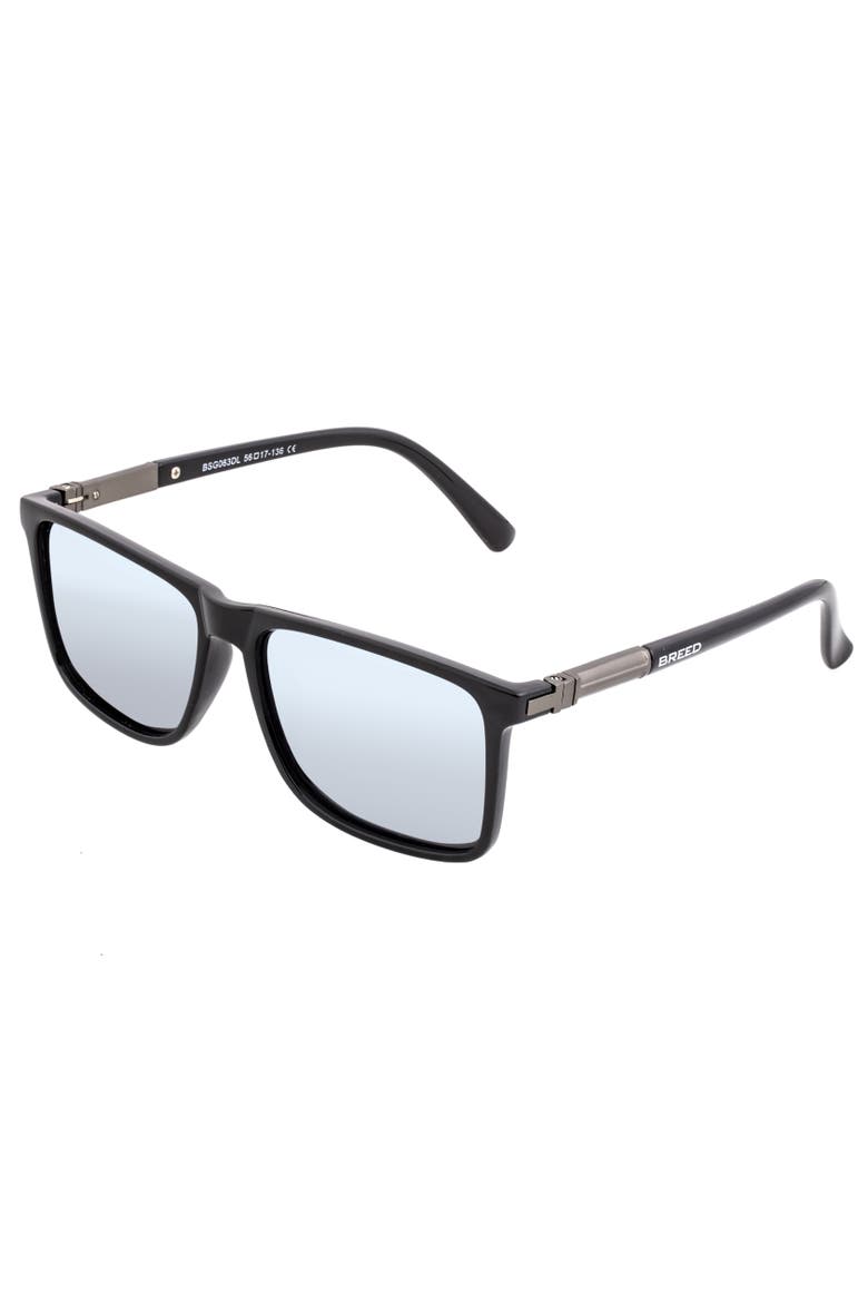 Caelum Polarized Sunglasses, Main, color, Black/Silver
