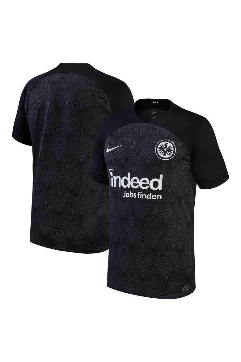 Men's Nike Black Eintracht Frankfurt 2022/23 Away Replica Blank Jersey, Alternate, color, Black
