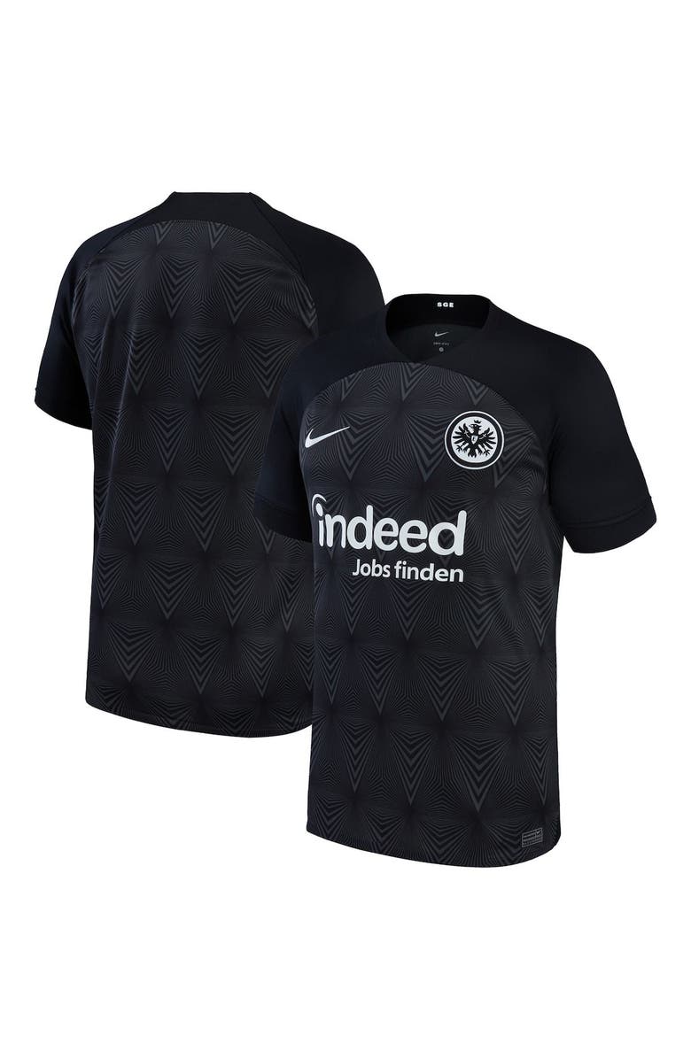 Nike Men's Nike Black Eintracht Frankfurt 2022/23 Away Replica Blank Jersey, Alternate, color, 