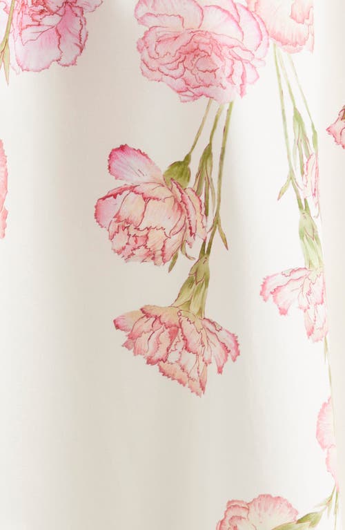 Giambattista Valli Carnation Print Cotton Poplin Skirt