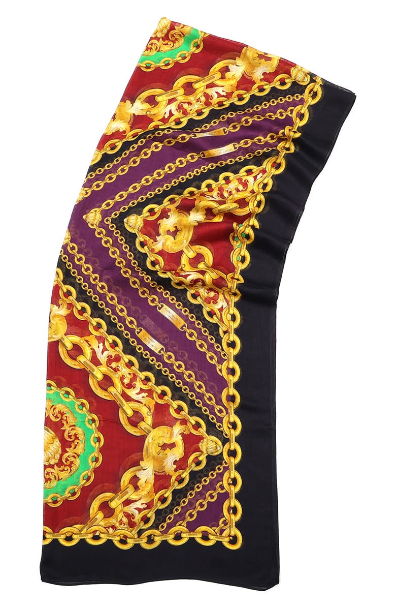 Kurt Geiger London Chain & Tile Oblong Scarf, Alternate, color,