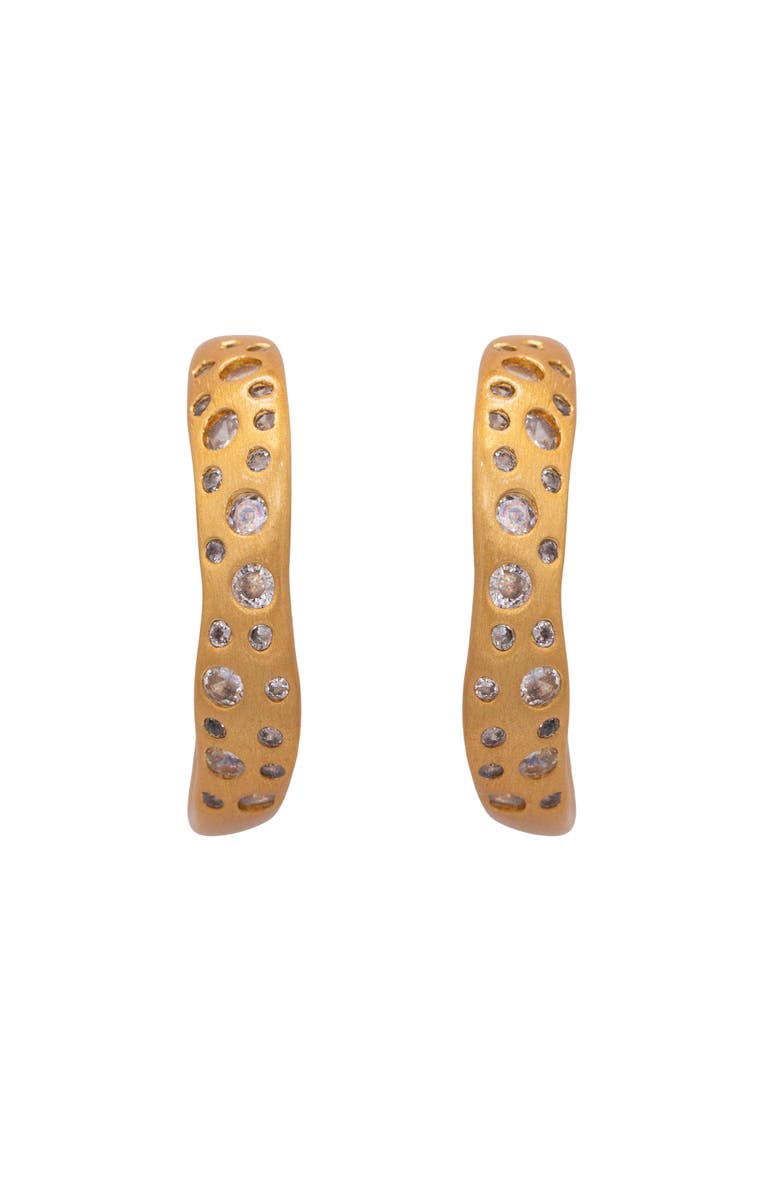 BLACK SUEDE STUDIO Wave earring, Main, color,