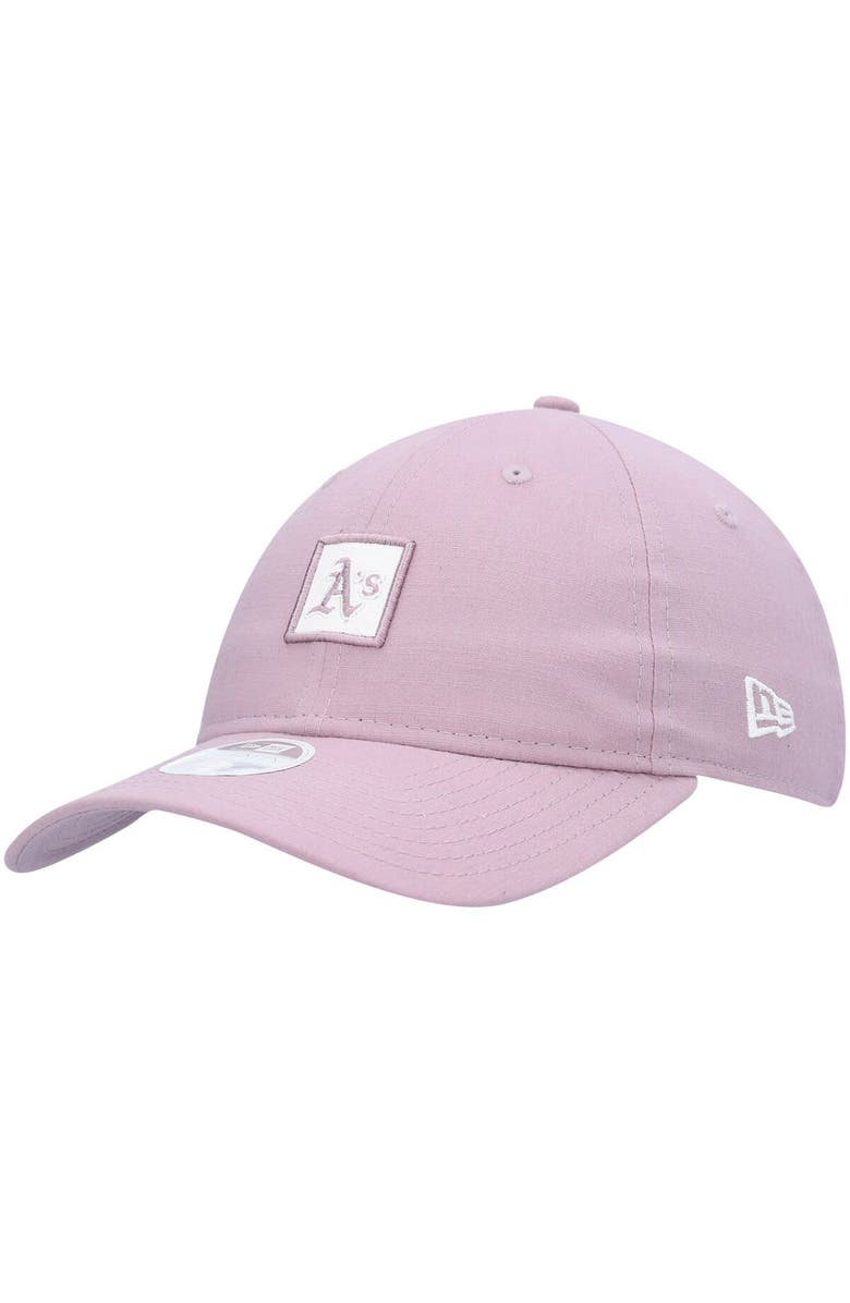 New Era Women's New Era Purple Oakland Athletics Mini Patch Adjustable Hat, Main, color,