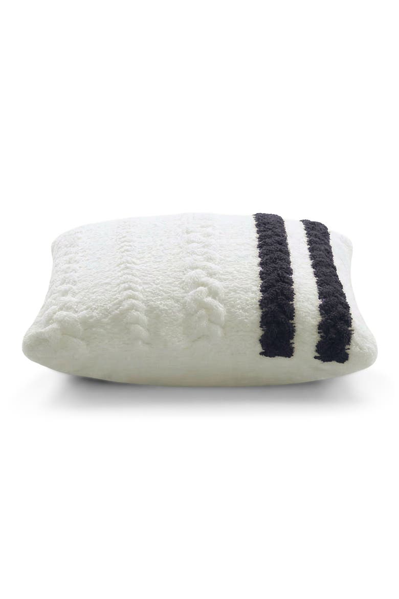 Snug Braided Accent Pillow, Alternate, color, OFF WHITE / MIDNIGHT