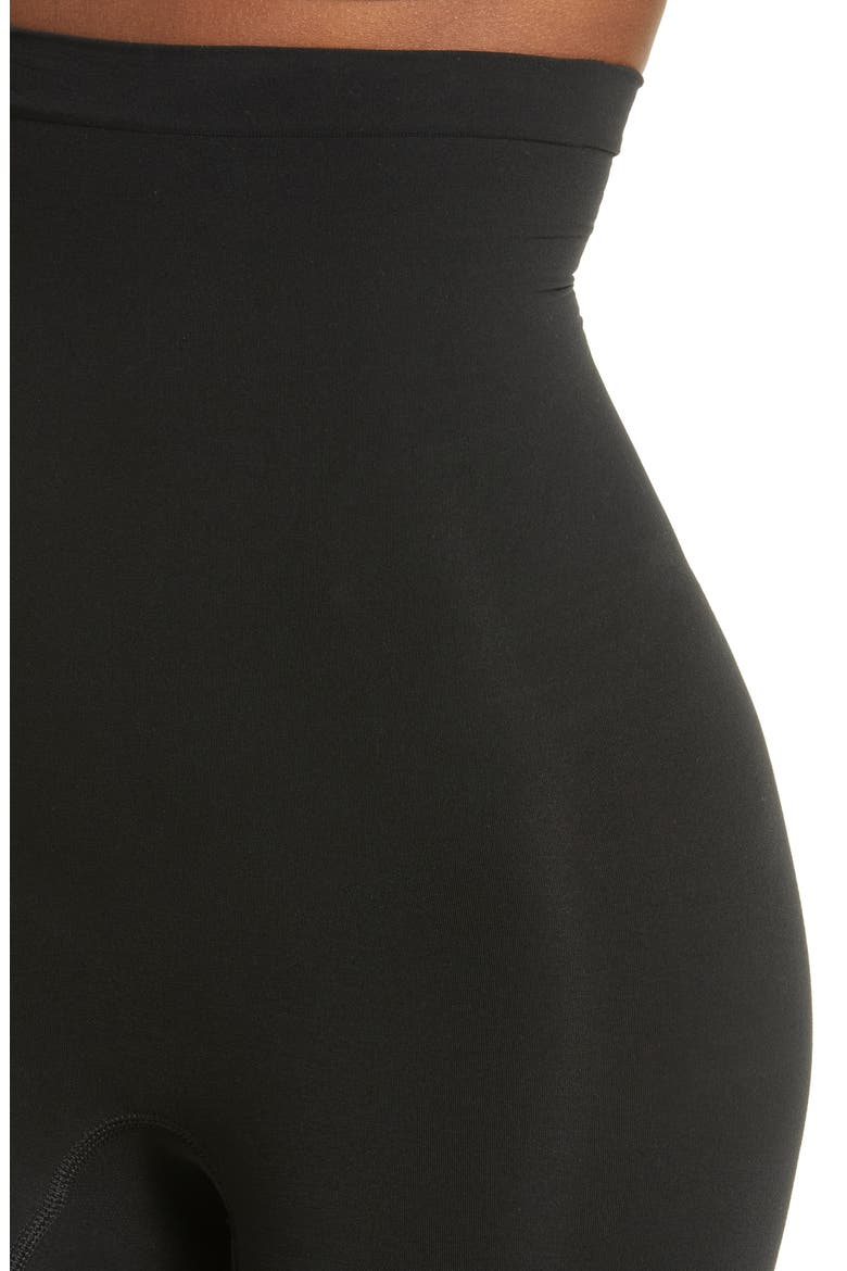 SPANXsculpt™ Seamless Power High Waist Mid Thigh Shorts, Alternate, color, VERY BLACK