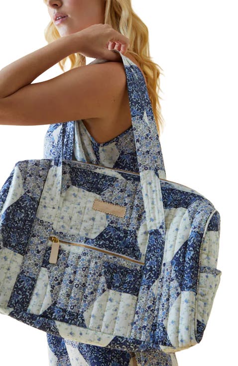 Patchwork Print Overnight Bag