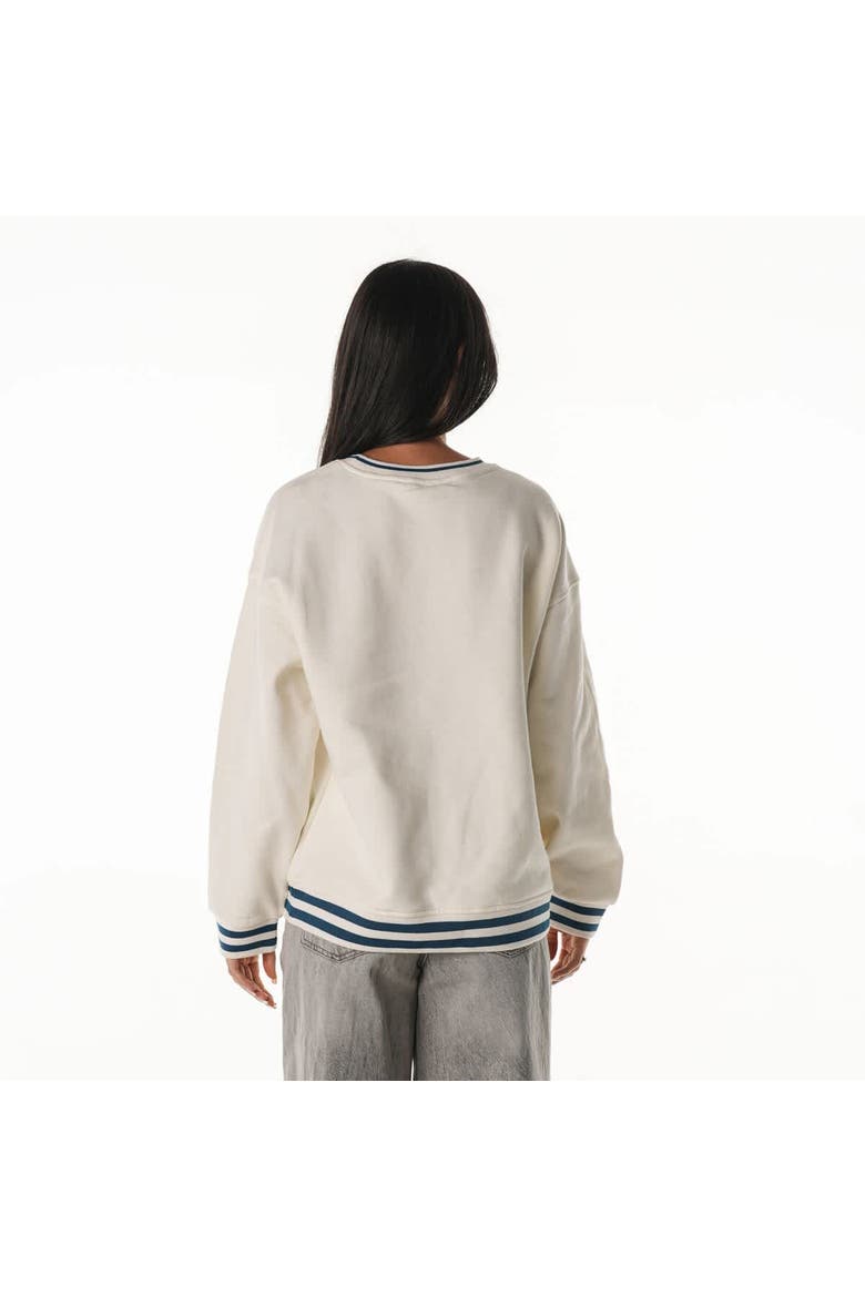Women's The Wild Collective Cream Miami Dolphins Oversized Vintage French Terry Sweatshirt, Alternate, color, Cream