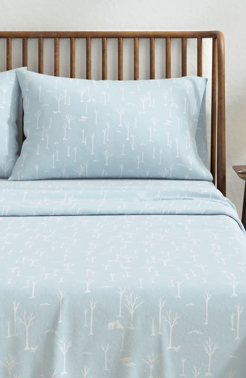Woven & Weft Lodge 4-piece Flannel Bed Sheet Set In Blue