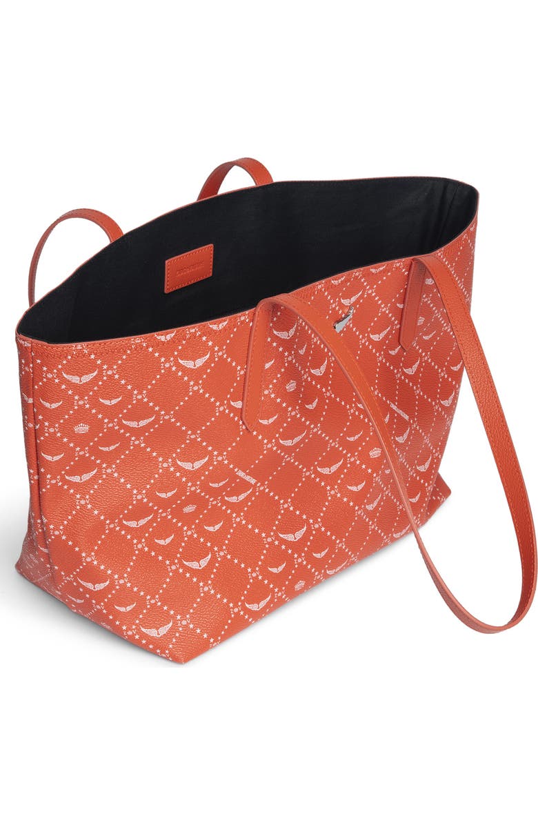 Zadig & Voltaire Z Monogram Shopper Tote Bag, Alternate, color, Flame