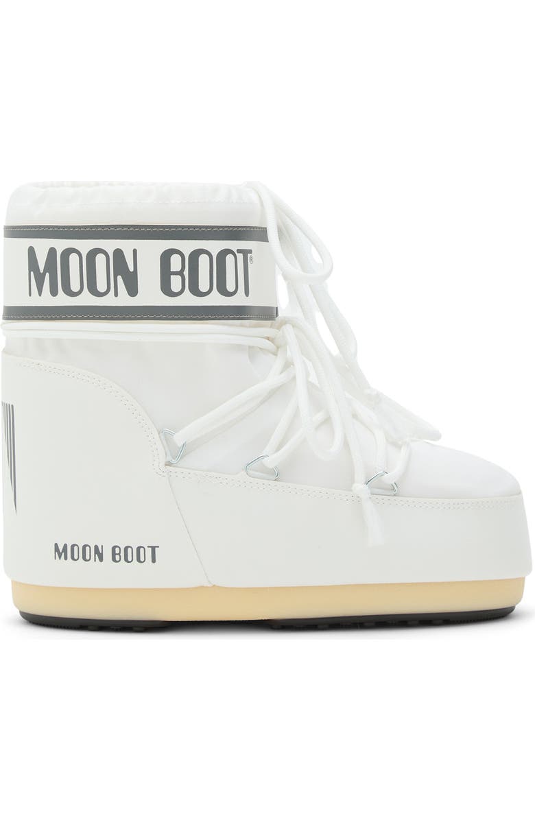 Moon Boot<sup>®</sup> Classic Low 2 Water Repellent Nylon Boot, Main, color, White Mono