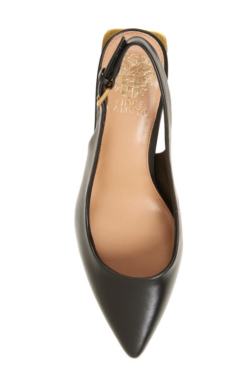 Vince Camuto Hamden Pointed Toe Slingback Pump In Black Deluxe Nappa Le