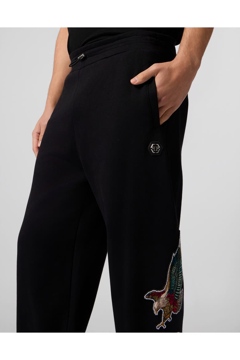 Jogging Pants Tattoo Patches Men, Alternate, color, black