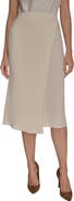 Donna Karan New York Wrap Rib Midi Sweater Skirt