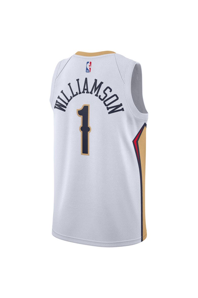 Men's Nike Zion Williamson White New Orleans Pelicans 2019/2020 Swingman Jersey - Association Edition, Alternate, color, White