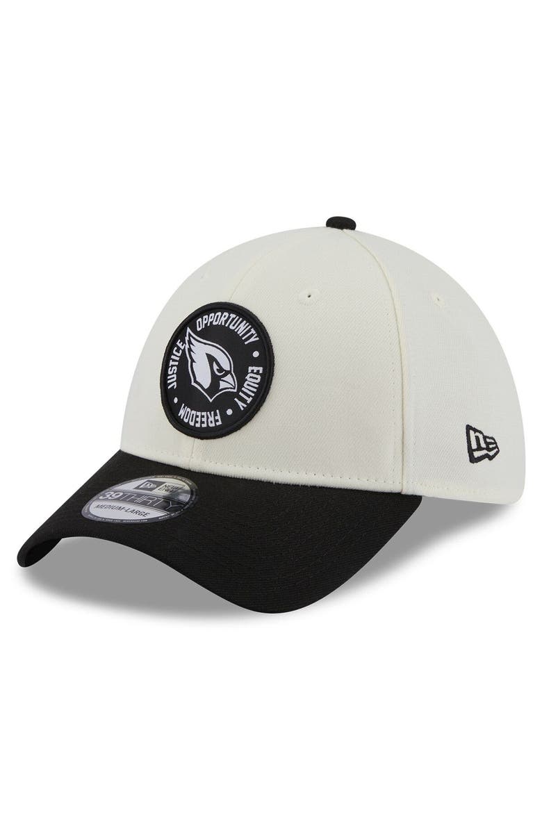 New Era Men's New Era Cream/Black Arizona Cardinals 2022 Inspire Change  39THIRTY Flex Hat, Main, color, 
