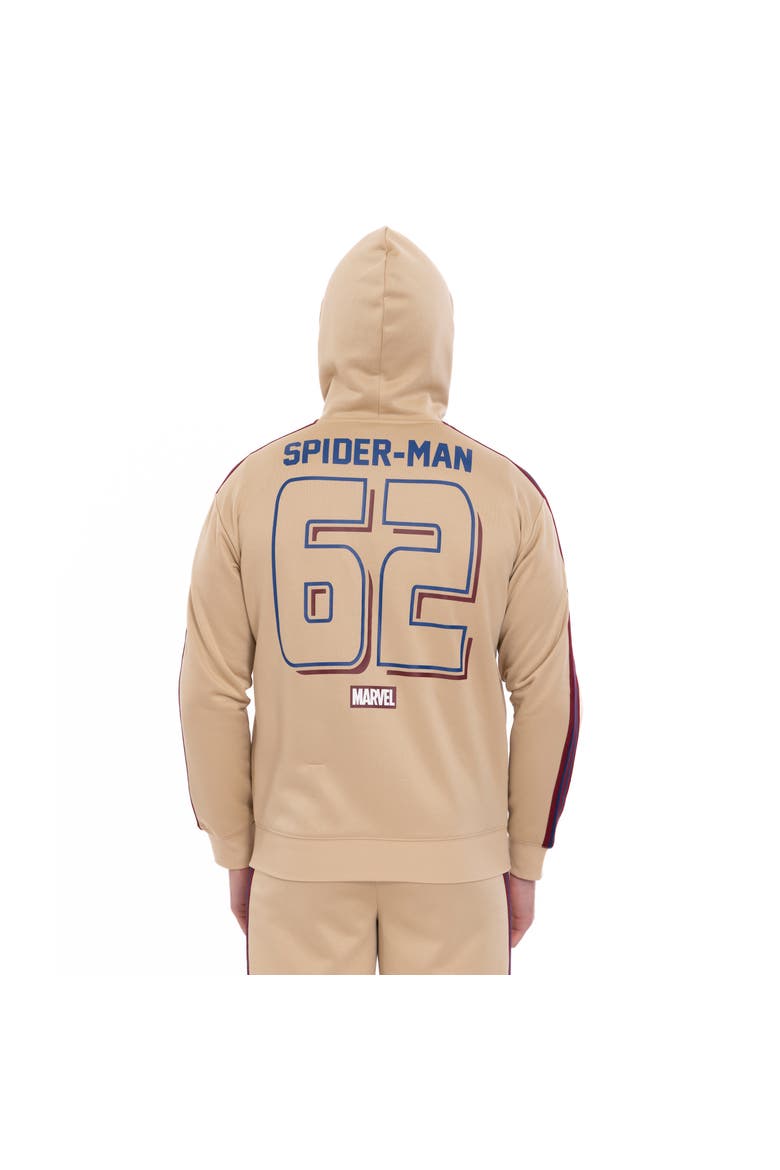 Spider-Man Zip-Up Hooded Sweatshirt, Alternate, color, Tan Spider Man