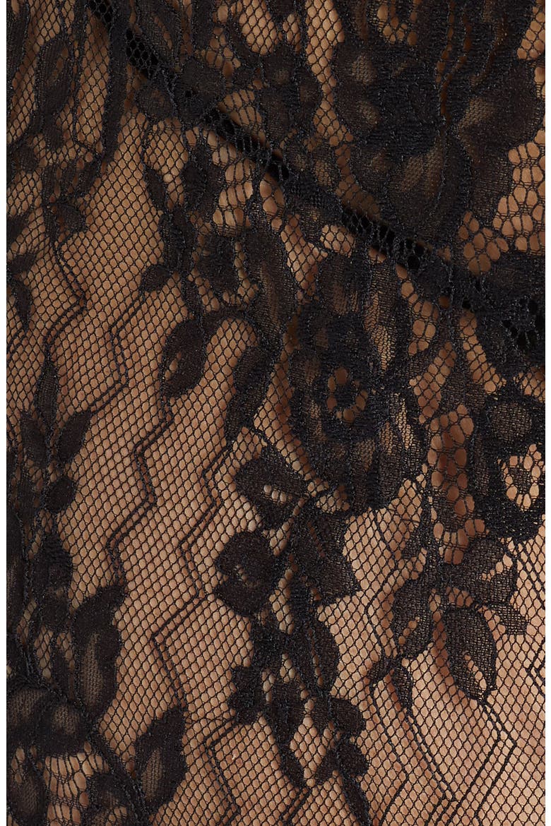 Luna Stripe Eyelash Lace Wrap, Alternate, color, BLACK