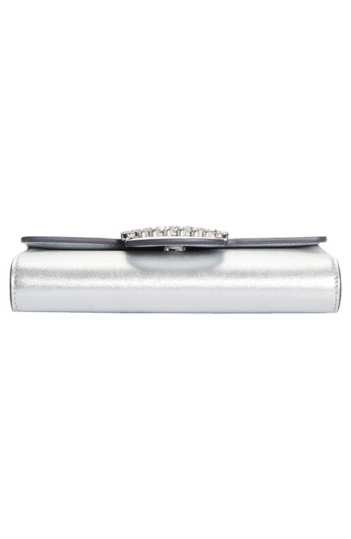 Jimmy Choo Bing Crystal Metallic Leather Wallet