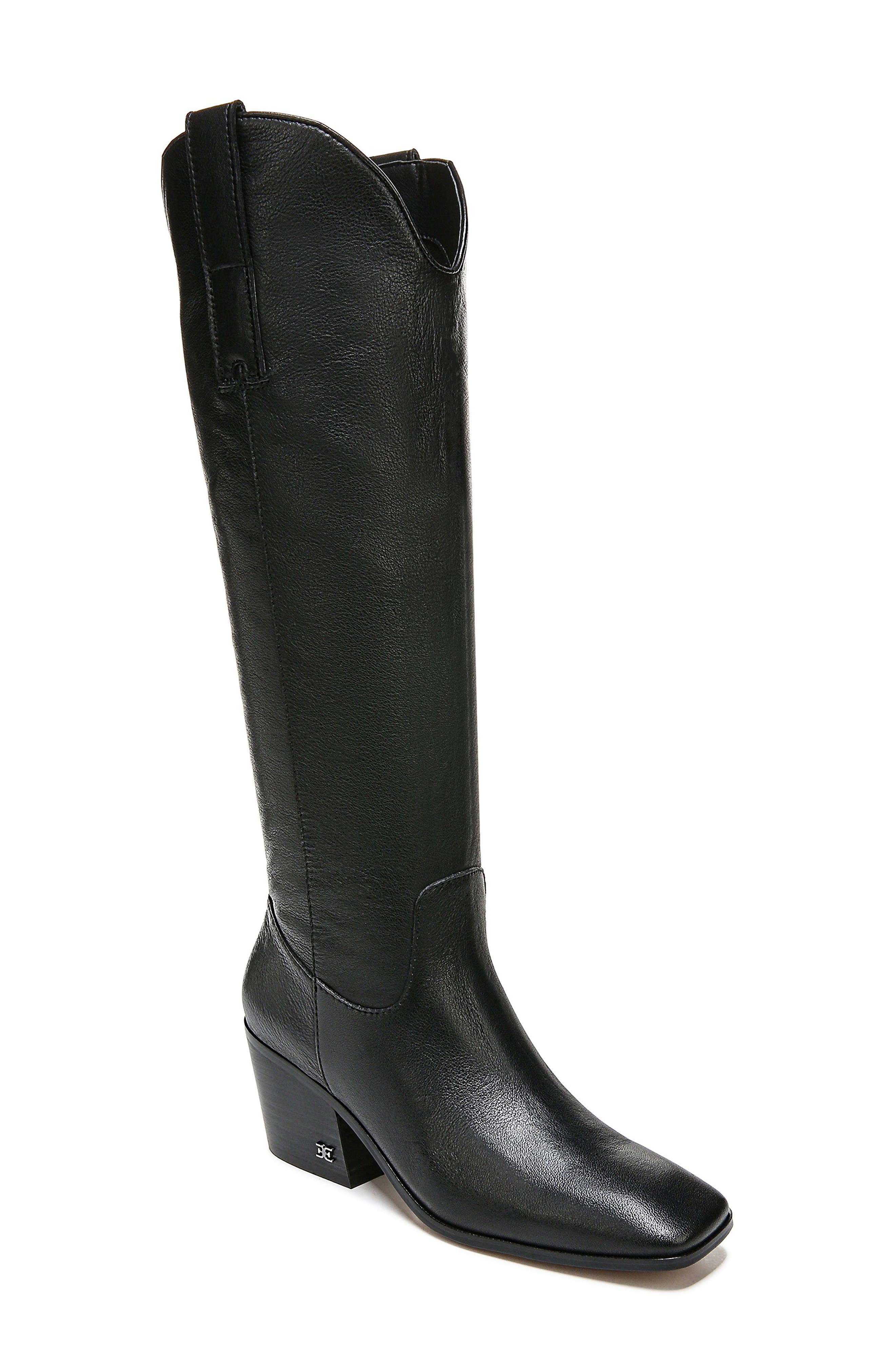 Britten Western Boot, Main, color, BLACK/ BLACK