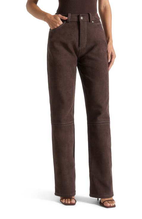 Kalie Suede Boyfriend Jeans