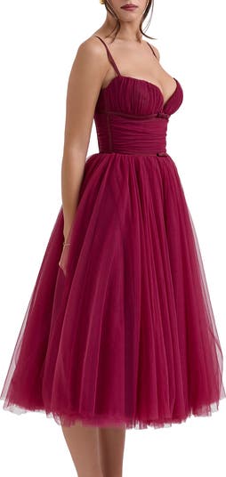 Countess Sleeveless Tulle Midi Dress