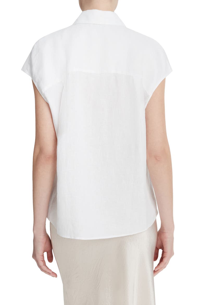 Dolman Sleeve Linen Shirt, Alternate, color, OPTIC WHITE