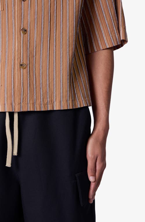 Mnml Stripe Crop Camp Shirt
